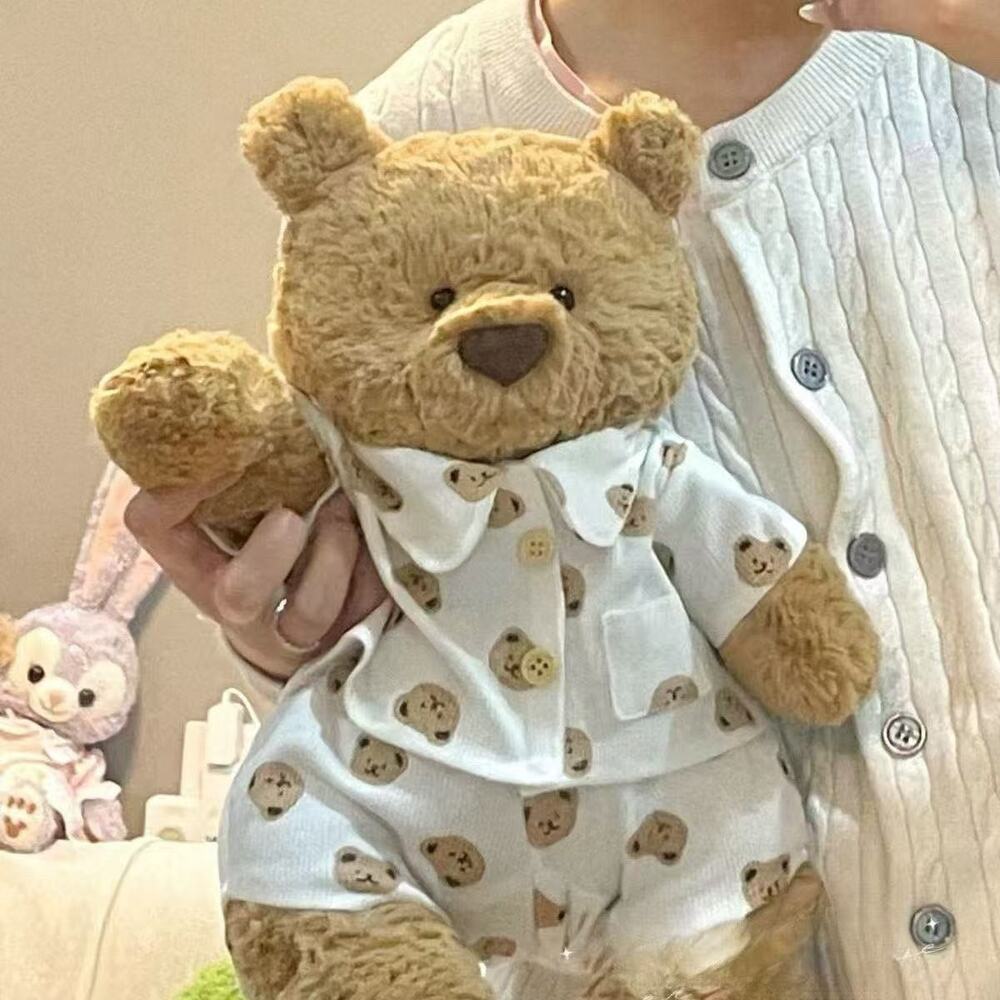 Two-Piece Bear Pajama Set for Bartholomew Bear Plush – 10inch [JC-151-10IN]